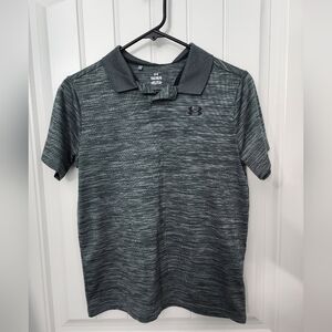Under Armour Boys' Performance Polo Heather Grey, Size Youth Large